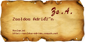 Zsoldos Adrián névjegykártya